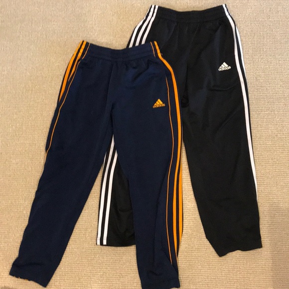 adidas Bottoms | Boys Track Pants M 1012 Blue And Black adidas Bottoms | Track Pants Black White Stripe Kids 1012